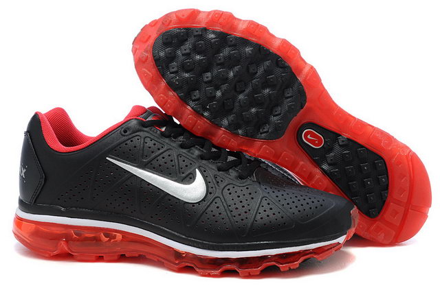 Mens Nike Air Max 2011 Mesh Black Red Shoes